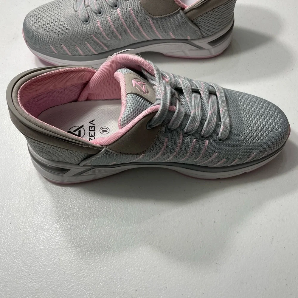 Zeba Gray and Pink Women's Sneakers Size 10 hands free Slipon SB-